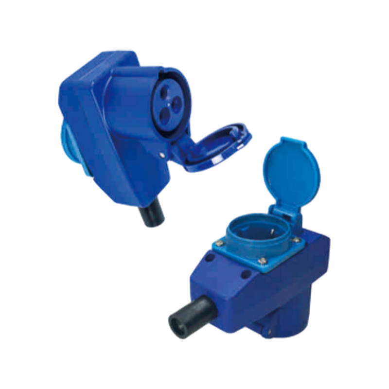 EZ37-D   Cee 90° socket with schuko socket    